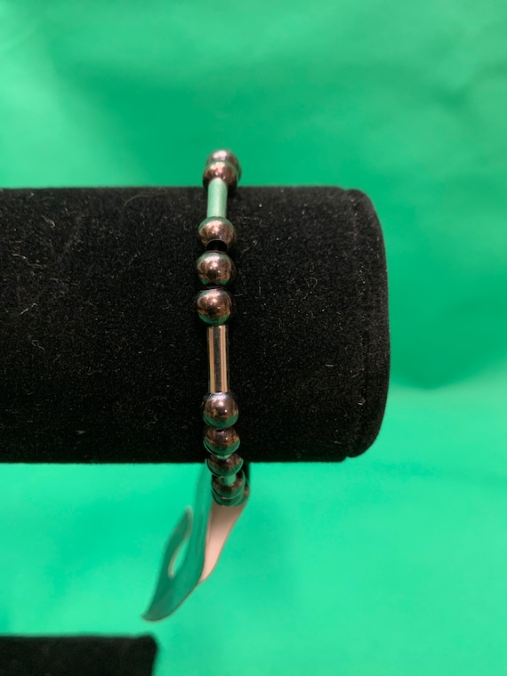 Absinthe Stainless Steel Black Beaded Bracelet St… - image 3
