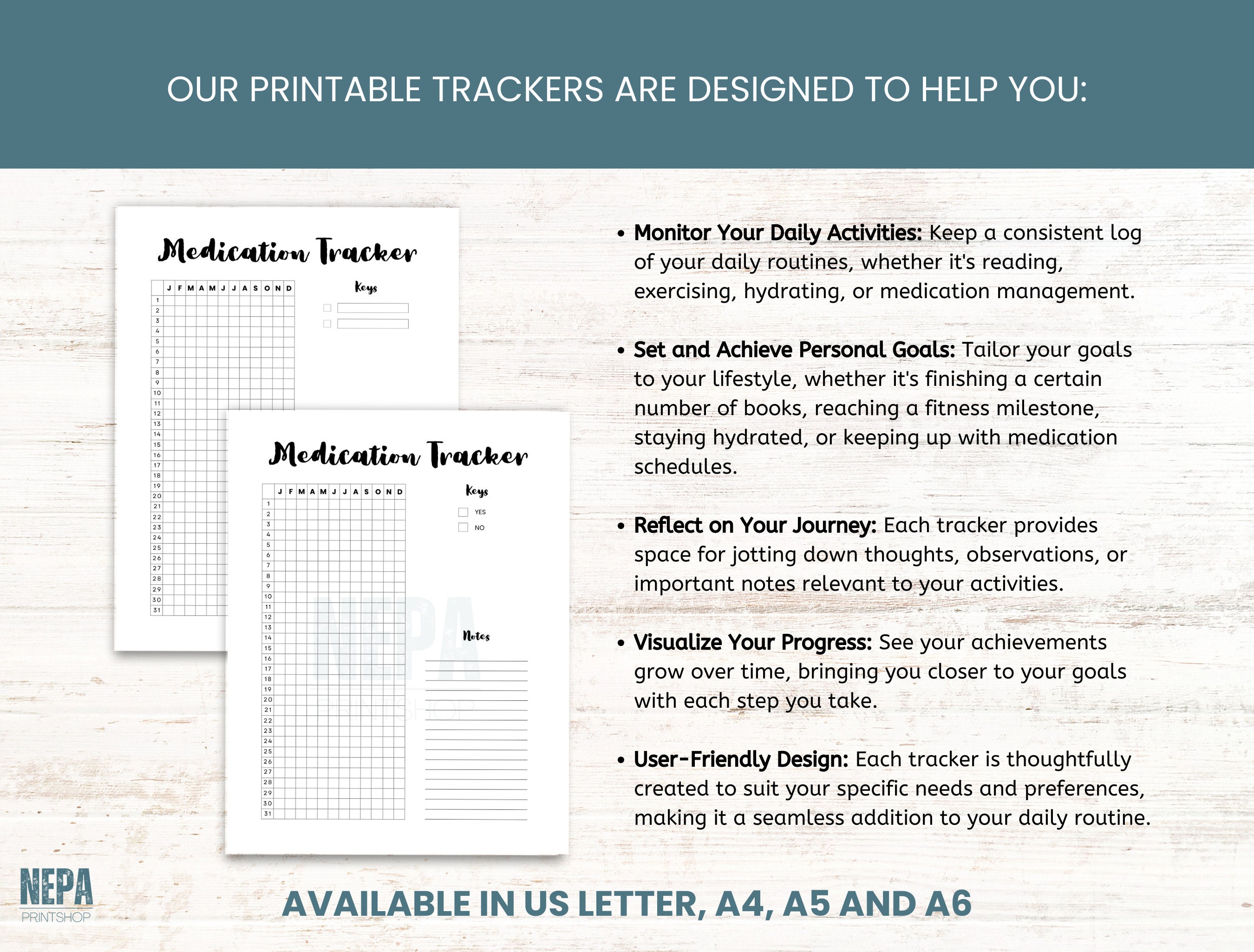 Printable Medication Tracker, Medication Log, Journal Page, Daily Habit ...