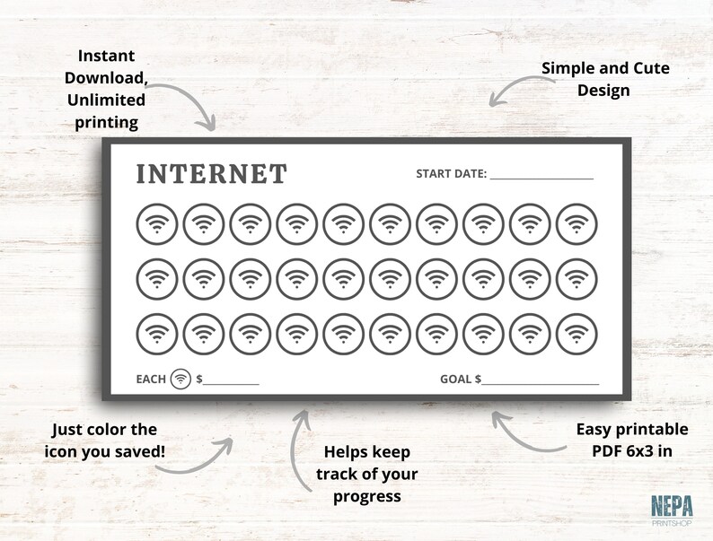 Internet Bill Saving Challenge Printable A6 Budget Binder - Etsy