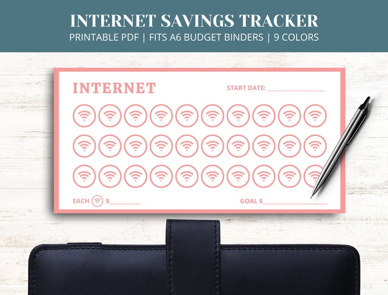 Internet Bill Saving Challenge Printable A6 Budget Binder - Etsy