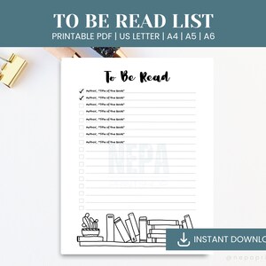 Imprimible para ser leído Tracker, Registro TBR, Página de diario, Rastreador de libros, Rastreador de lectura, Registro de libros, Rastreador de audiolibros, A6, A5, A4, Carta de EE. UU.