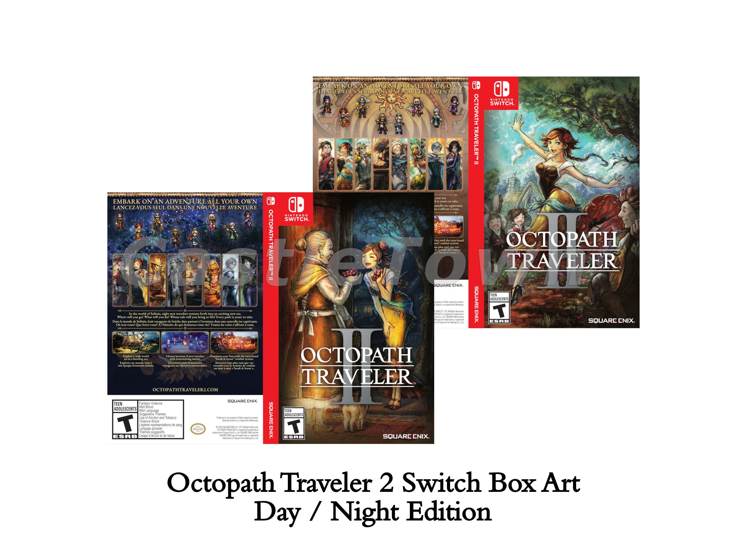 Octopath Traveler 2 Replacement Case Box Art -  Portugal