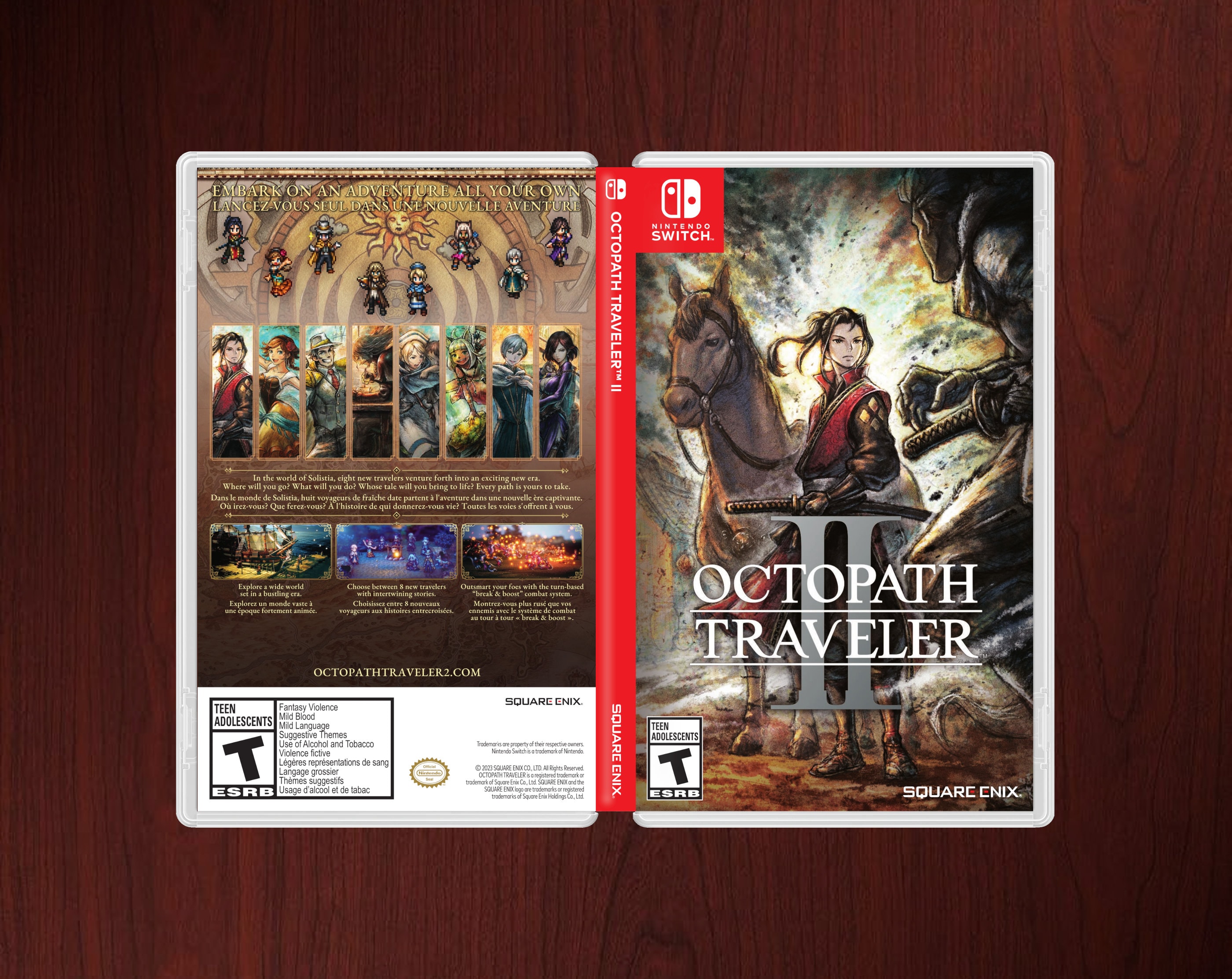 Octopath Traveler 2 Replacement Case Box Art Night Day Edition - Etsy