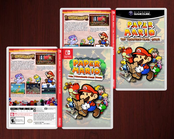 Paper Mario The Thousand Year Door Replacement Case Box Art