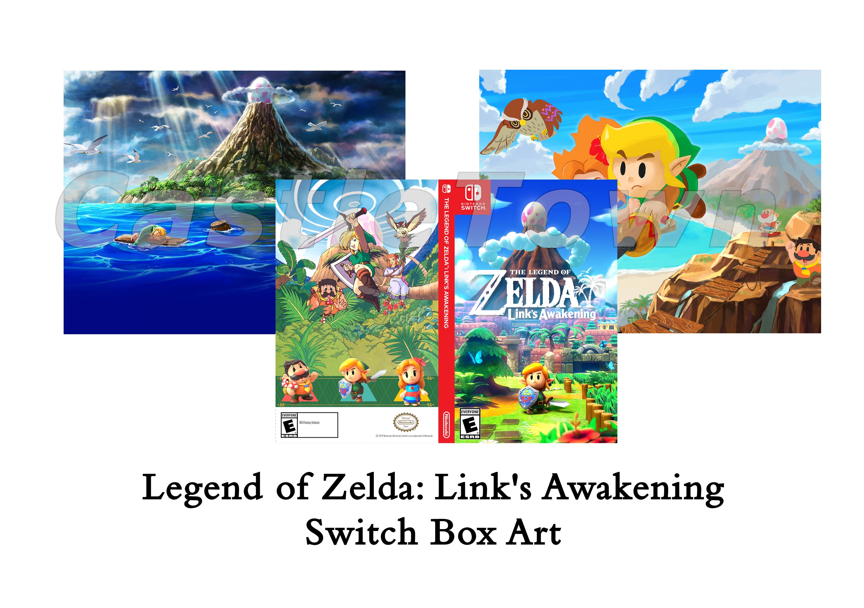 Replacement Case Legend of Zelda Link Awakening Nintendo Switch Box  Authentic