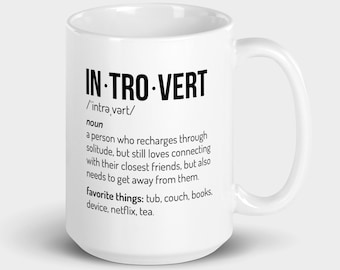 Introvert Mug, Anxiety Mug, Sarcastic Mugs, Ceramic Mugs, Gift Mug, Funny Mug, Introvert Gift, Personalized Mug, Work Gifts, INTJ