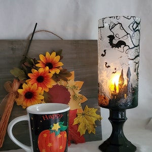 Haunted House LED Candle Holder