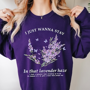 Lavender Haze Crewneck Sweatshirt, Gift for Her, Music Merch