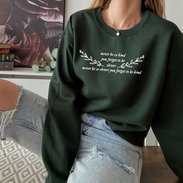 Wees nooit zo vriendelijk Crewneck Sweatshirt, Marjorie Sweatshirt, minimalistisch sweatshirt