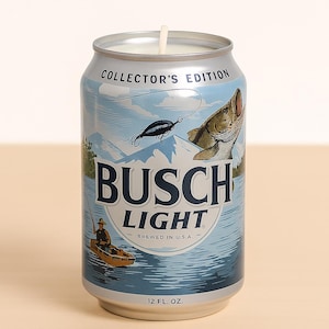 Busch Light Fish Handmade Soy Candle with custom scent