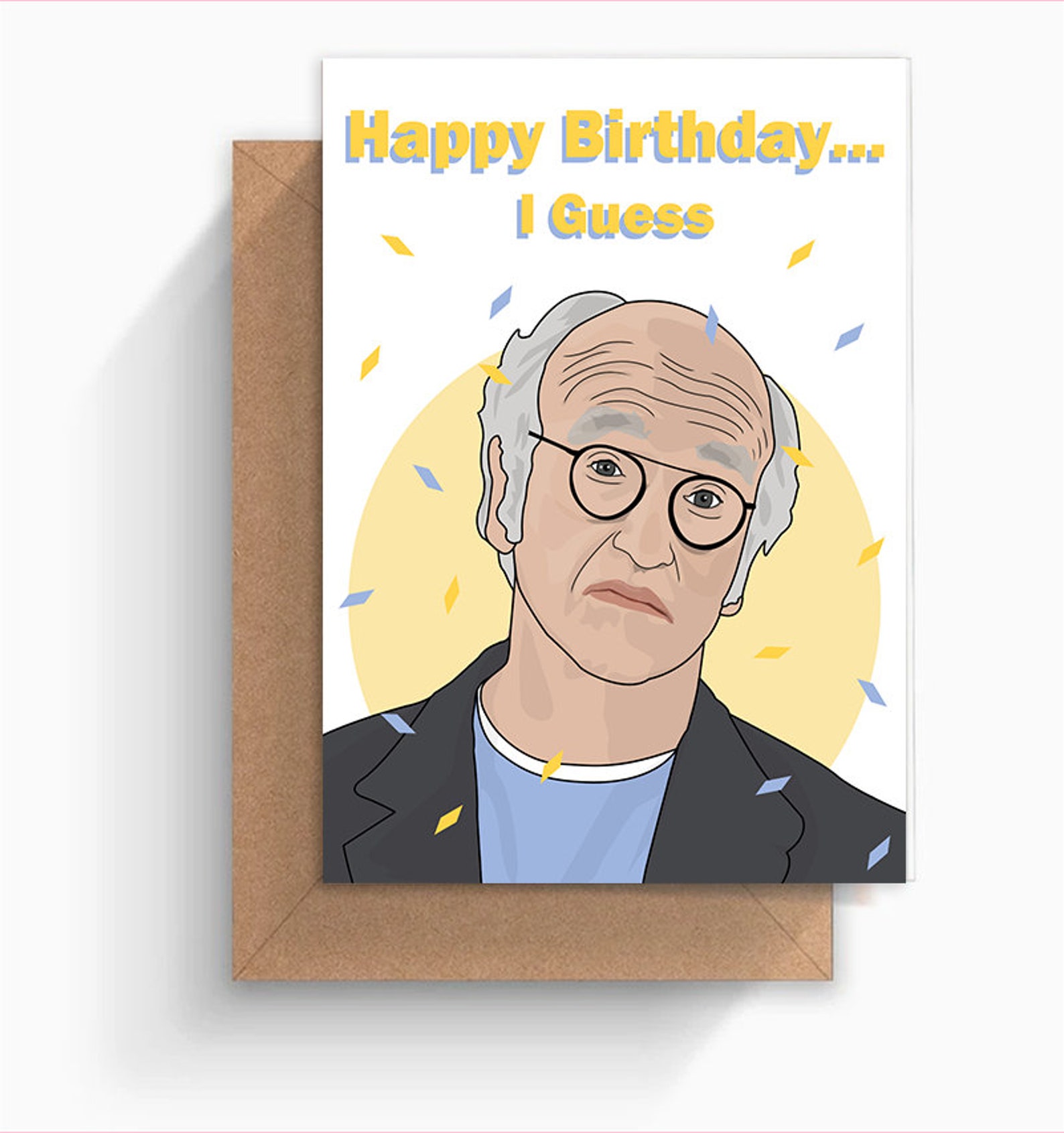 Larry David Birthday Card - Etsy