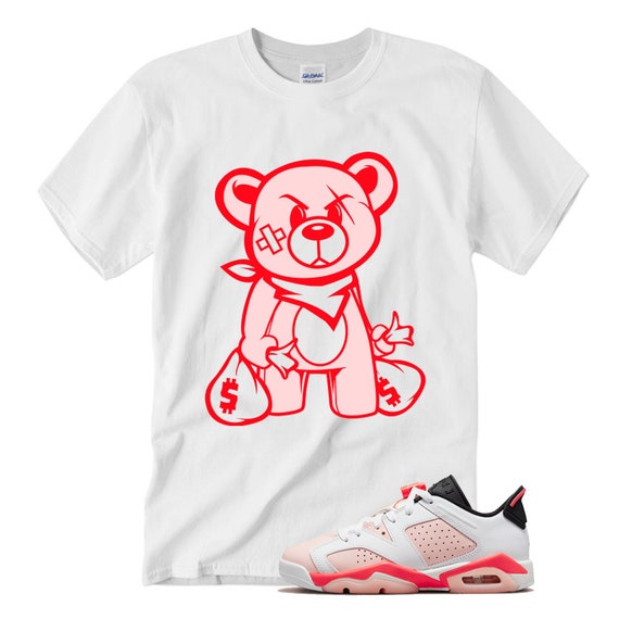 White BEAR T Shirt for Air Jordan 6 Low 