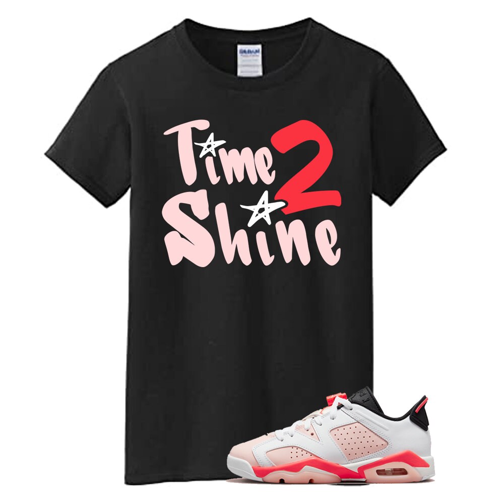 Black SHINE T Shirt for Air Jordan 6 