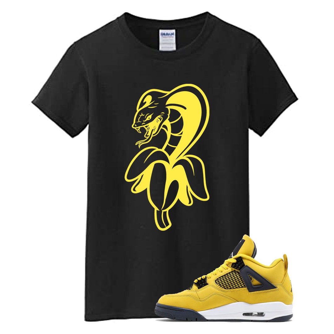 Black Snake Banana T Shirt for Air Jordan 4 Lightning Tour - Etsy