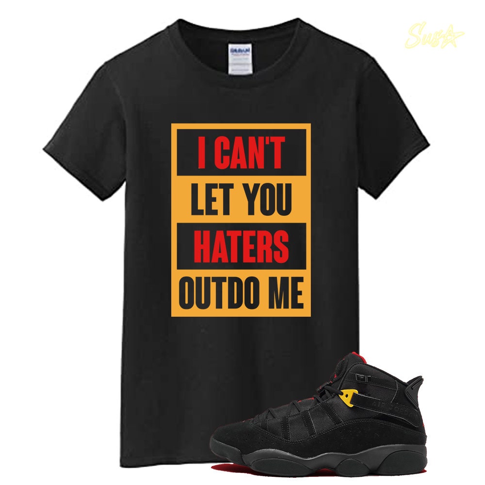 Black OUTDO T Shirt for Jordan Rings 6 