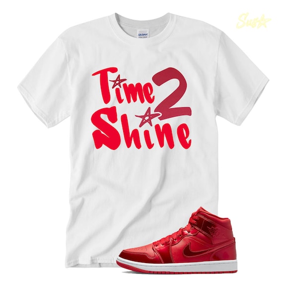 jordan red and white shirt