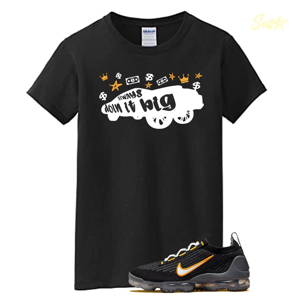 black and gold vapormax shirt