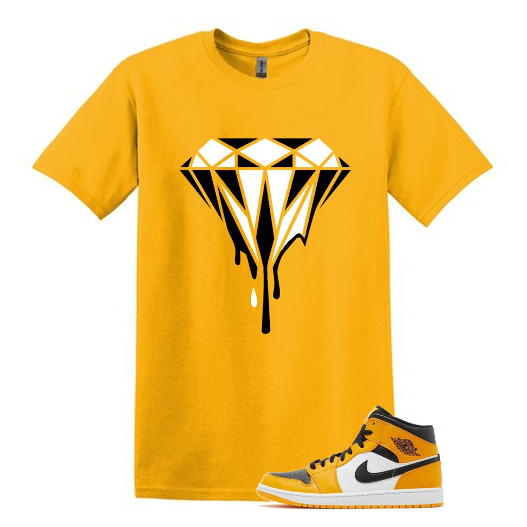 university gold and black jordan shirt