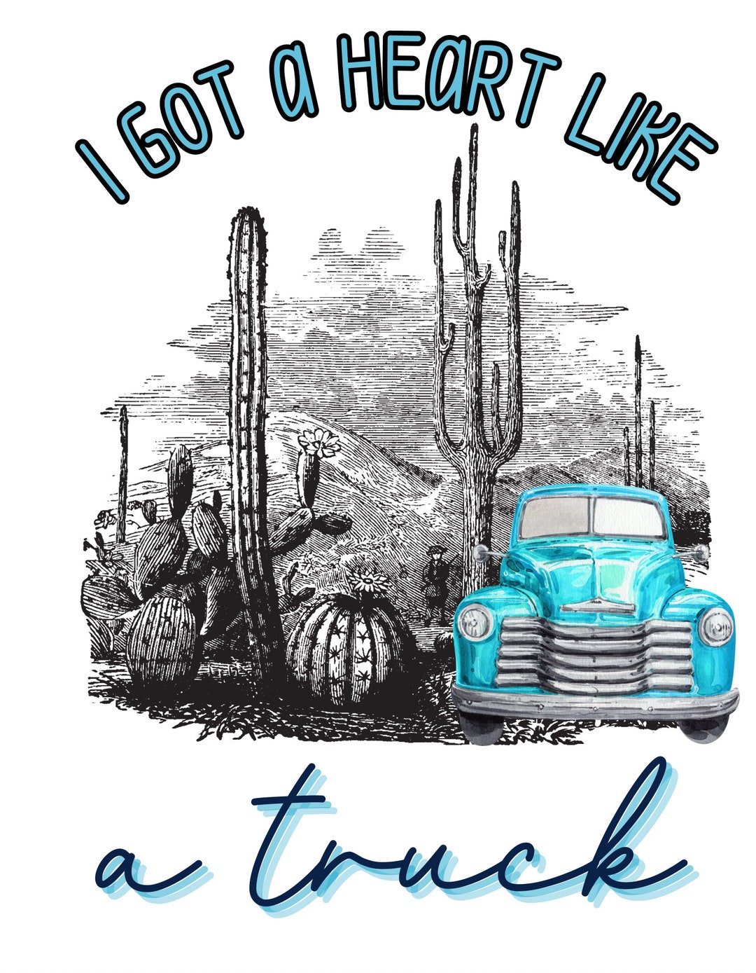 LEVLO Kosmetiktasche Mit Spruch 'I Got A Heart Like A Truck' – Baumwoll-Leinen, Reißverschluss