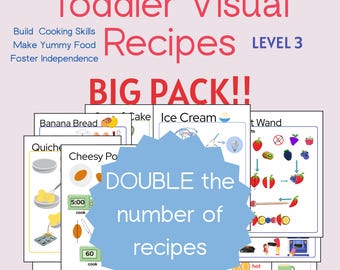 Recetas visuales para niños pequeños, nivel 3: Aprende a cocinar y hornear (descarga instantánea)