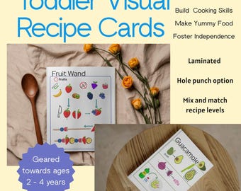 Laminated Toddler Visual Recipe Cards - Mommy & Me Learn to Cook