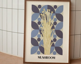 Mushroom Poster | Mushroom Art Print | Fungi Gift | Vintage Mushroom Poster | House Warming Gift | Fungus Art | Mushroom Wall Art