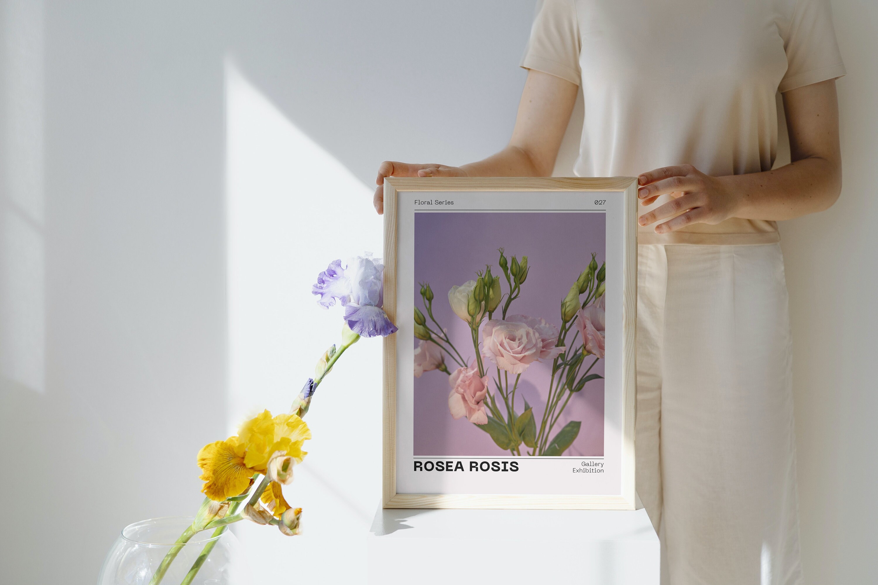 Rosea Rosis Print Pink Rose Printable Delicate Floral Wall - Etsy