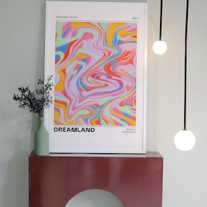 Dreamland Euphoria Aura Poster, Retro Gradient Poster, Grainy Gradient, Retro Aura Gradient, Aesthetic Room Decor, Psychedelic Home Decor image 8