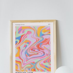 Dreamland Euphoria Aura Poster, Retro Gradient Poster, Grainy Gradient, Retro Aura Gradient, Aesthetic Room Decor, Psychedelic Home Decor image 5