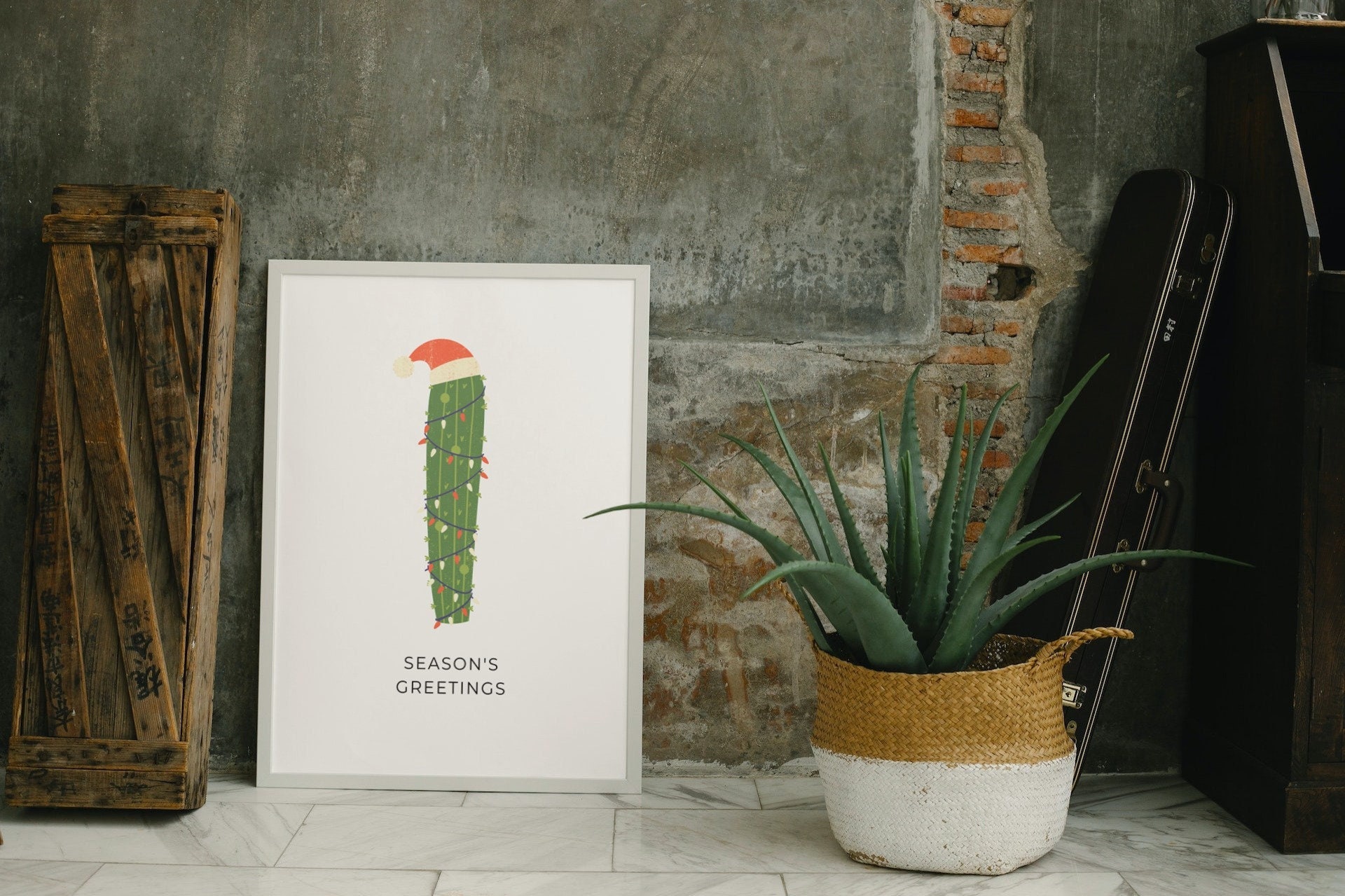 Merry Cactus Christmas Cactus in Santa Hat Poster for Sale by Lakisha's  Design