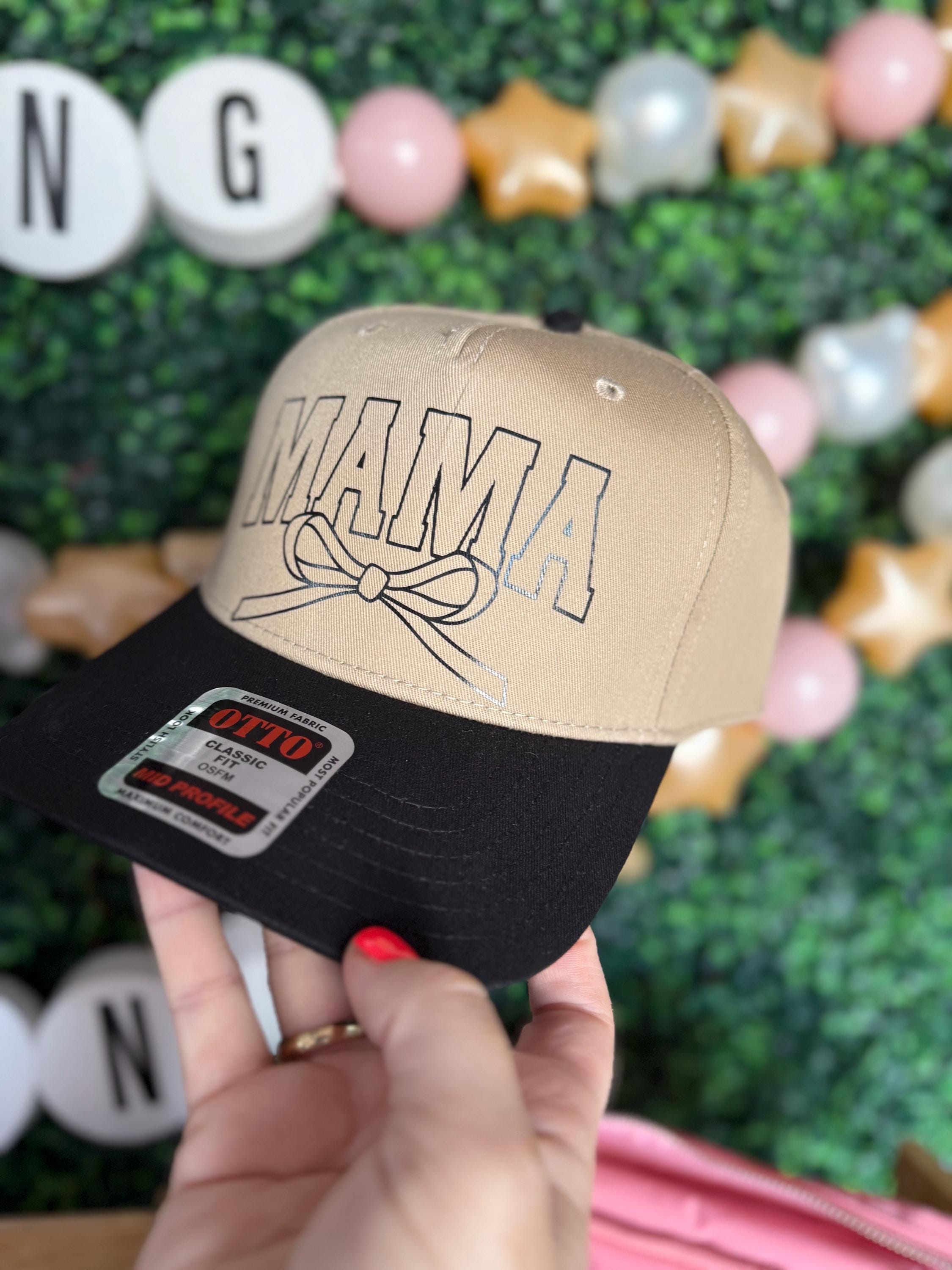 OTTO Beige Trucker Hat with Pink and Teal \