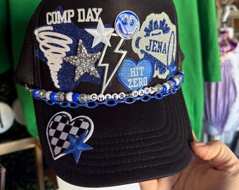 Everything Cheer Mom Mama Trucker Hat with Custom Chain Mama Snap-back Otto Ball Cap Hit Zero Competition Day Cheer Team