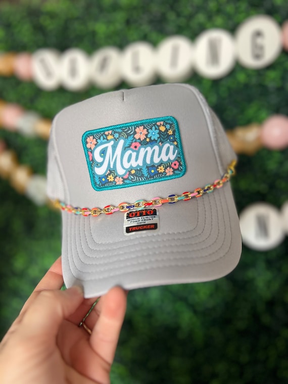 Flower Mama Trucker Hat With Custom Chain Snap-back Otto  display picture 2