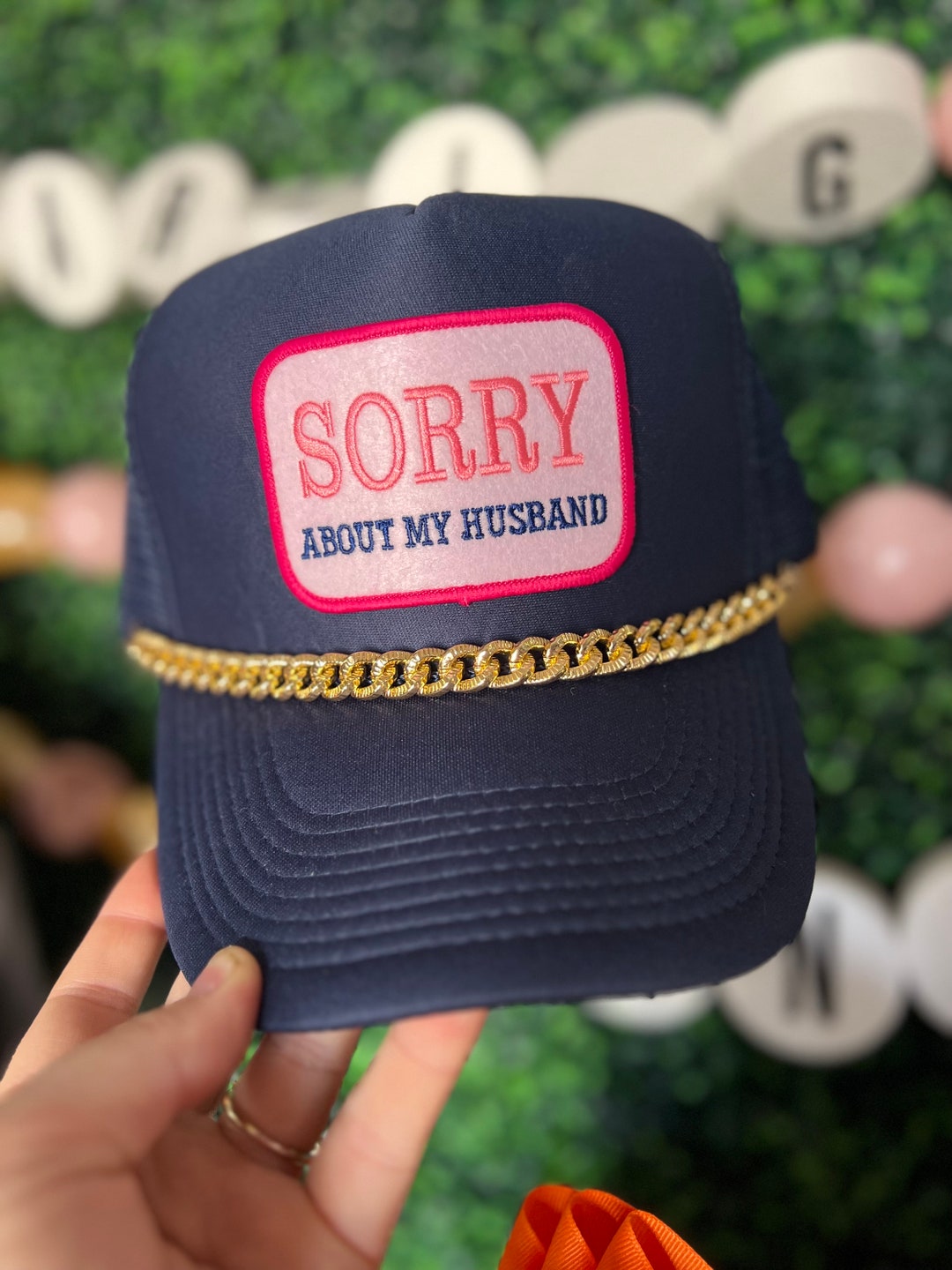 CAMO/CREAM HAT - SORRY ABOUT MY HUSBAND main image 1