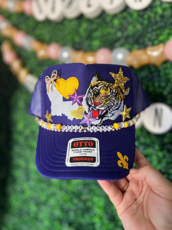 OTTO Lilac Patch Trucker Hat with Multicolor Embroidery After While Summer Sequin Patch Otto Trucker Hat – ABLNco main image 4