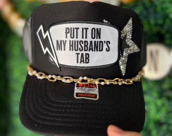 Put It On My Huband’s Tab Trucker Hat Bougie Wifey Snap-back Otto Ball Cap