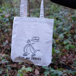 Clit on Skates Stofftasche / Geschenk / Humor / feministisch