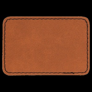 10 Blank Rawhide Laserable Leatherette patches with Adhesive, Hat Patch, Stocking Patch, no sew, Glowforge, Xtool, OMTech, Diode