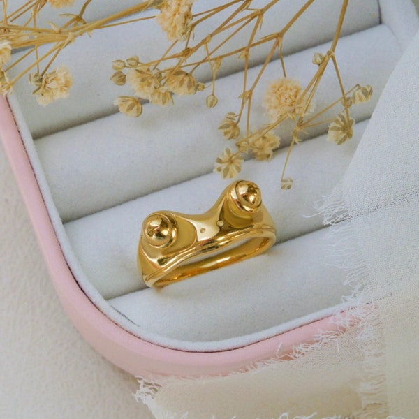 18K Gold Filled Frog Ring, Cute Trendy Frog Ring, WATERPROOF, Animal Ring, Minimalist Simple Gold Ring, Anti Tarnish, Gift For Her, Friend