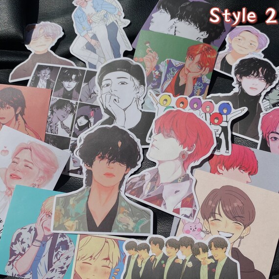 BTS Stickers 40 assorted BTS stickers kpop stickers Scrapbooking Paper ...