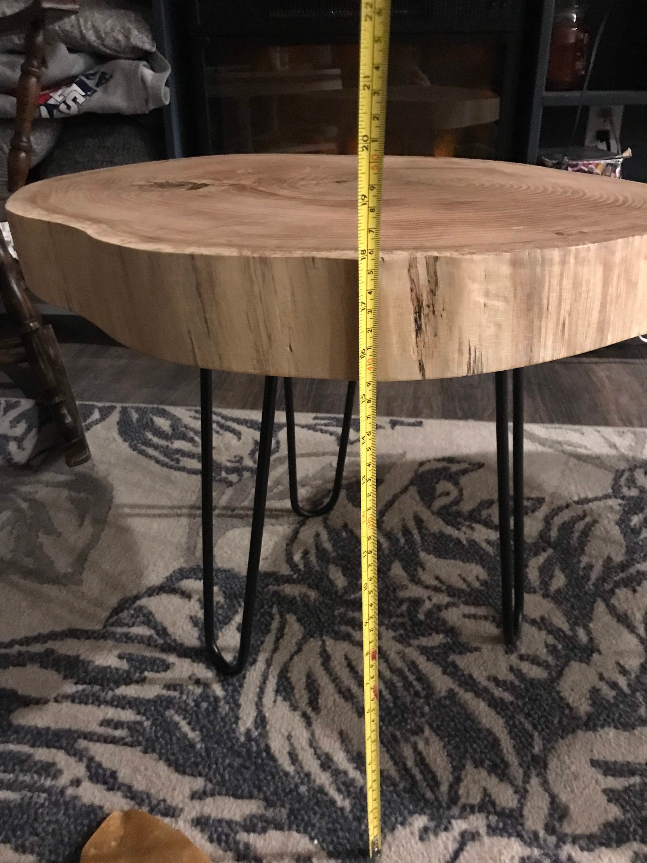 Live Edge Oak End Table Etsy