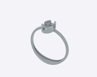 3d Models STL Drawing 3d Printer and CNC-Solitaire Ring Design1for 3D Printing