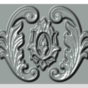 3d Models IGES Drawing 3d printer and CNC-Floral bas-relief design for CNC and Pantograph