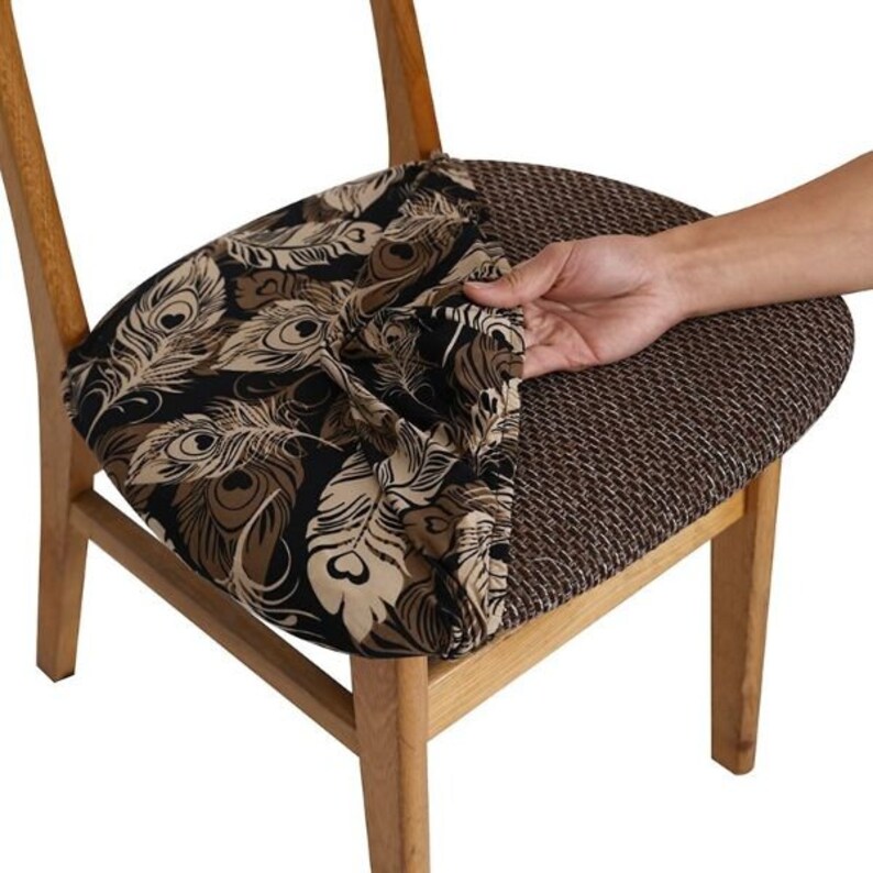 Stretch Chair Seat Covers Kitchen Dine Chair Slipcovers - Etsy UK