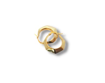 The Eugenia Polygon Hoops | Jewelry | Earrings | 14k Gold | Montreal