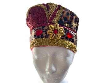 Shango Hut/ Gorro Orisha Shango/ Animal Print Hut/ Santeria Osha