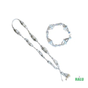 25” Collar de Mazo Obatala con Ilde / Obatala Mazo Collar con Ilde 25” / Collar de Santo
