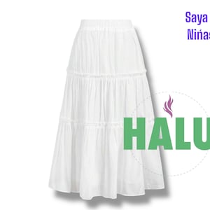 Saya Iyawo Santeria para Nińas/ Iyawo White Skirt for Girls/ Beautiful Skirt for Santeria IFA