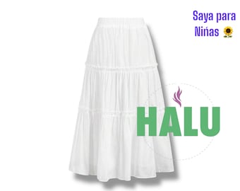 Saya Iyawo Santeria para Nińas/ Iyawo White Skirt for Girls/ Beautiful Skirt for Santeria IFA