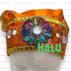 Oshun Quilla Naranja/ Ochun Bandana/ Santeria Quillas